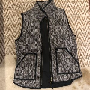 JCrew Houndstooth Puffer Vest